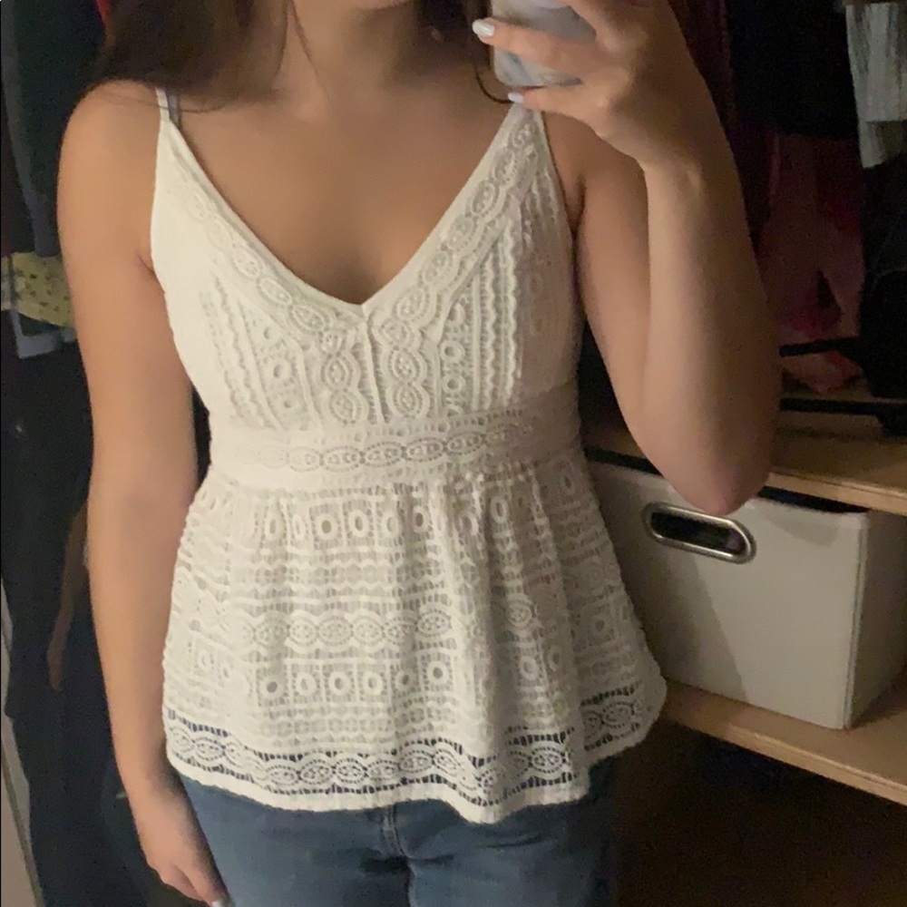 Abercrombie and Fitch White Tank